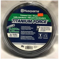 Husqvarna Titanium Force Trimmer Line .080x400' | High-Performance Cutting Line for Trimmers and Brushcutters