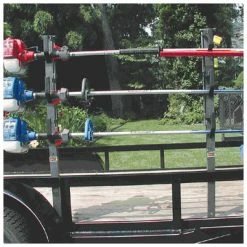 Rack'em Mfg RA-6 3 Place Open Trimmer Rack - Durable Trailer Accessory