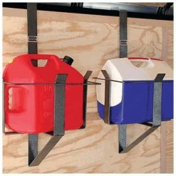 Rack'em 5-Gallon Gas Can & Cooler Rack RA-1L - Heavy-Duty Trailer Accessory