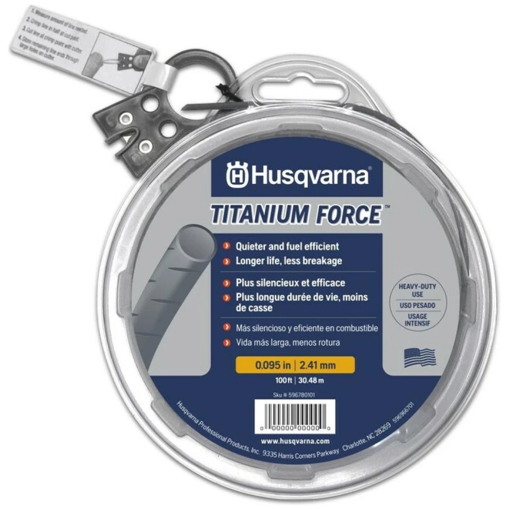 Husqvarna Titanium Force Trimmer Line .95X100' FT | Durable & High-Performance | #596780101 3 Husqvarna Titanium Force Trimmer Line .95X100' FT | Durable & High-Performance | #596780101