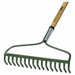 Mintcraft Bow Rake, 16 Tine, 60" Handle - Durable Trailer Accessory