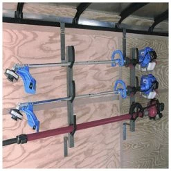 Rack'em Mfg RA-5 Enclosed Trimmer Rack - 3 Place Heavy-Duty Trailer Accessory